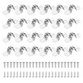 48pcs 10mm 3 8 304 Stainless Steel Rigid Pipe Strap Two Hole U Bracket Heavy Duty Conduit Clamp With Self-tapping Screws For 