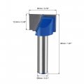 Uxcell 20mm Dia 8mm Shank Bottom Cleaning Router Bit 2 Flutes Carbide Tipped Cutter Uncoated For Woodworking
