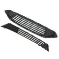 Front Bumper Upper Lower Grille Assembly 2pcs Black And Chrome Grill Replacement For 2017 2018 Fusion