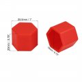 X Autohaux 20pcs 19mm Universal Red Silicone Car Wheel Nut Lug Hub Screw Rim Bolt Covers Dust Protection Tyres Caps