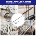 Uxcell 20 Pack Cable Railing Kit T316 Stainless Steel 1 8 Swage Toggle Turnbuckle Hardware For Wood Post 0-180a Adjustable