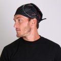 Hot Leathers Unisex-adult Pinstripe Bandana Black 21 X 
