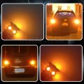 Ruiandsion 2pcs 6v 1157 5050 12smd Yellow Amber Led Light Bulbs For Back Up Reverse Lights Brake Tail Non-polarity