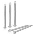 25pcs 14 X 4 Self Drilling Screws 410 Stainless Steel Tapping For Metal Hex Washer Head Sheet 