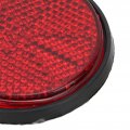 Qiilu Motorcycle Round Reflectors 4pcs 2in Bicycle Warning Red For Semi Trucks Trailers Boats Horse Scooter