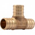 Sharkbite 3 4 Inch Crimp Tee Brass Plumbing Fitting Pex Pipe Pe-rt Uc370lfa 