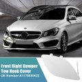 Uxcell Front Right Bumper Tow Hook Cover For Mercedes-benz Cla-class W117 C117 Coupe 2012-2015 Eye Cap No A1178850622 White