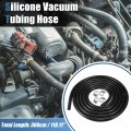 X Autohaux 1 Set Silicone Vacuum Tubing Hose 300cm 8mm Id Engine Automotive Line Black