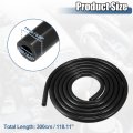 X Autohaux 1 Set Silicone Vacuum Tubing Hose 300cm 8mm Id Engine Automotive Line Black