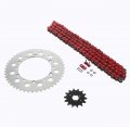 Kawasaki Kdx200 Kdx220 Red O Ring Chain Sprocket Silver 14 48 112l