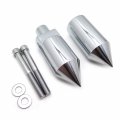 Hongk- Motorcycle Chrome Billet Aluminum Spike Frame Sliders For 2004-2005 Gsxr600 Gsxr750 Gsxr 600 750 P N Mt290-007