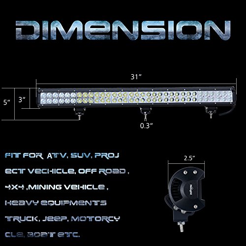 Nilight 31 198w Led Light Bar Flood Spot Combo Off Road Work Driving Fog Lights For Suv Boat 4x4 Jeep Lamp2 Years