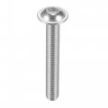 Uxcell Flanged Button Head Socket Cap Screws M8x60mm Hex Drive 304 Stainless Steel Fasteners Bolts Fully Threaded Machine Screw