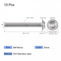 Uxcell Flanged Button Head Socket Cap Screws M8x60mm Hex Drive 304 Stainless Steel Fasteners Bolts Fully Threaded Machine Screw