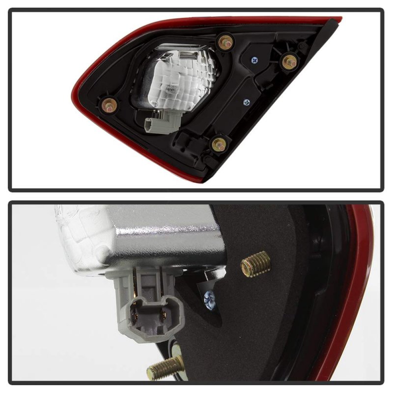 2016-2018 For Nissan Altima Inner Driver Side Oe-style Red Lens Left Tail Light Housing Lamp Assembly Replacement