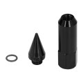 20pcs Spiked Lug Nuts M12x1 5 Racing Wheels Rims In Aluminium Alloy With Socket Key Black