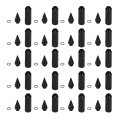 20pcs Spiked Lug Nuts M12x1 5 Racing Wheels Rims In Aluminium Alloy With Socket Key Black