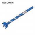 Uxcell Forstner Wood Boring Drill Bit 20mm Dia Hole Saw Carbide Alloy Steel Tip Hex Shank Cutting For Hinge Plywood Tool Blue