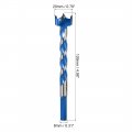 Uxcell Forstner Wood Boring Drill Bit 20mm Dia Hole Saw Carbide Alloy Steel Tip Hex Shank Cutting For Hinge Plywood Tool Blue