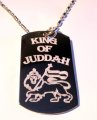 Rasta King Of Juddah Lion Crest Logo Symbol Military Dog Tag Luggage Key Chain Metal Necklace 
