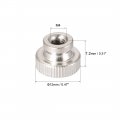 Uxcell Knurled Thumb Nuts 20pcs M4x0 7mm Iron Round Knobs Fasteners For 3d Printer Parts Silver Tone