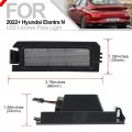 Nsautolighting Elantra Led License Plate Light For 2018 2019 2020 2021 2022 2023 Hyundai N Gt 6000k Xenon White Error Free Rear