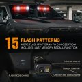 Xridonsen 34 Inch Emergency Visor Lights 40 Led Red White Strobe Interior Windshield Warning Flashing For Volunteer Firefighter