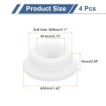 4pcs Rubber Grommets 28mm Drill Hole 19mm Id Top Hat Grommet White Silicone Plug Gasket For Wiring Automotive