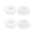 4pcs Rubber Grommets 28mm Drill Hole 19mm Id Top Hat Grommet White Silicone Plug Gasket For Wiring Automotive 