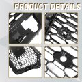 Bumper Grille Front With Acc Honeycomb Mesh For Audi A3 8v Rs3 Style 2017 2018 2019 2020 Black Stainless Steel Replacement Part
