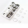 Sutemribor 260pcs 8 Sizes Stainless Steel Flat Washers 1 2 3 56 4 12 10 6 Hardware Gasket Assortment Kit 