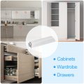 Uxcell Dk-03 Magnetic Push Latches 4pcs To Open Door Latch Touch For Wardrobe Cupboard Drawers White