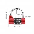 Uxcell 5-digit Combination Padlock 2-1 2-inch Resettable Lock For Gate Locker Red 2pcs