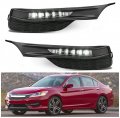 Fog Lights Kit With Bezel Switch Wires Replacement For 2016-2017 Honda Accord Sedan 4dr 