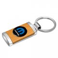 Ipick Image Made For Mopar Roundel Logo In Black On Maple Wood Chrome Metal Trim Key Chain