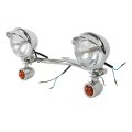Chrome Driving Passing Turn Signals Spot Light Bar For Harley Suzuki Yamaha Cruisers Or Any Custom Applications