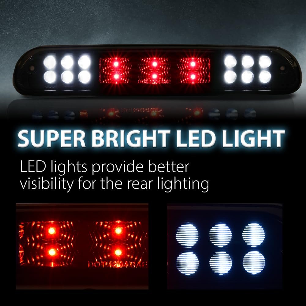 Led 3rd Brake Stop Lamp Light For Ford F250 F350 F450 F550 Super Duty 1999 2016 And Ranger 1995 2003 Clear Lens Black Housing