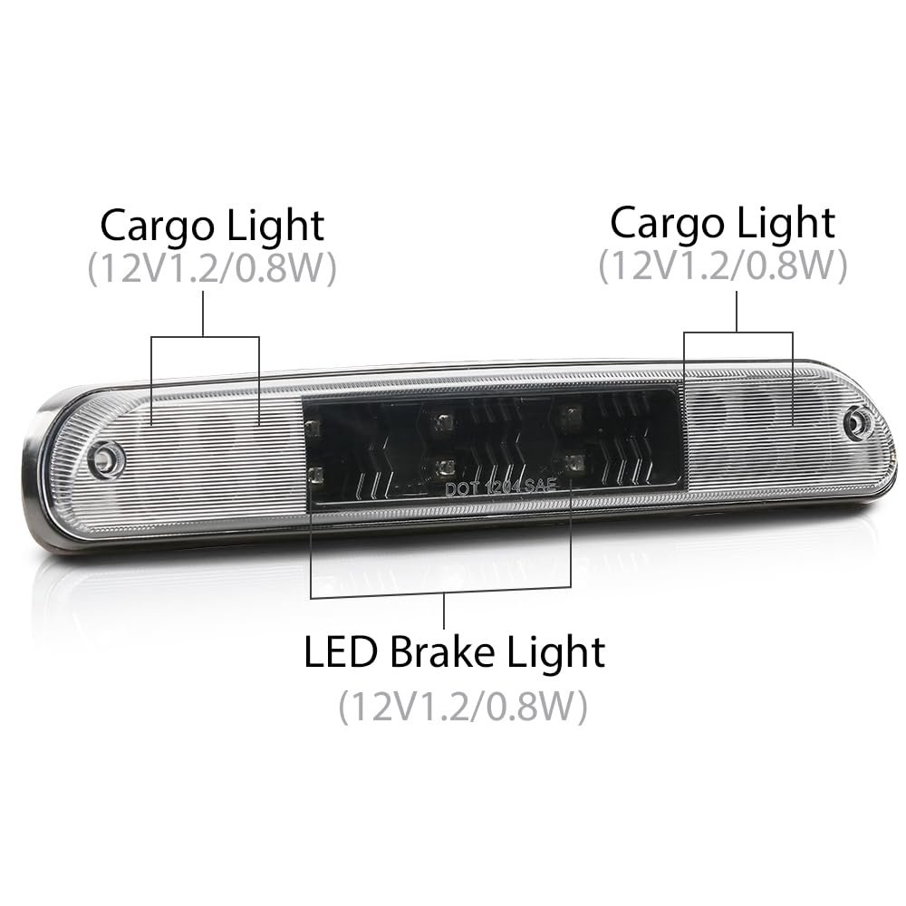 Led 3rd Brake Stop Lamp Light For Ford F250 F350 F450 F550 Super Duty 1999 2016 And Ranger 1995 2003 Clear Lens Black Housing