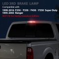 Led 3rd Brake Stop Lamp Light For Ford F250 F350 F450 F550 Super Duty 1999 2016 And Ranger 1995 2003 Clear Lens Black Housing