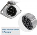 7-way Round Connector Socket 24v Vehicle Side Trailer 7 Pin For Semi-trailer Truck Rv