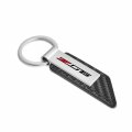 Ipick Image For Chevrolet Corvette C7 Z06 Carbon Fiber Texture Pu Leather Key Chain Keychain Official Licensed Silver