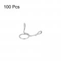 Uxcell Fuel Line Hose Clips 100pcs 6mm Id Fit 7-7 5mm Od 304 Stainless Steel Water Pipe Air Tubing Spring Clamps For Motorcycle