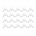Uxcell Fuel Line Hose Clips 100pcs 6mm Id Fit 7-7 5mm Od 304 Stainless Steel Water Pipe Air Tubing Spring Clamps For Motorcycle