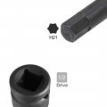 Uxcell 1 2 Drive X H21 21mm Impact Hex Bit Socket Metric 3 Length Cr-mo Steel Use With Drivers Or Hand Ratchets