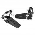 Tbest Black Motorcycle Foot Pegs Black Stylish Metal Motorbike Frame Rests Pedals