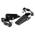 Tbest Black Motorcycle Foot Pegs Black Stylish Metal Motorbike Frame Rests Pedals