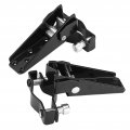 Tbest Black Motorcycle Foot Pegs Black Stylish Metal Motorbike Frame Rests Pedals