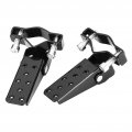Tbest Black Motorcycle Foot Pegs Black Stylish Metal Motorbike Frame Rests Pedals
