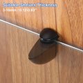 4set Glass Shelf Bracket Wood Glass Holder Support Wall Mount Powder Coated Adjustable Shelves Clamp For 3-16mm 0 12 63 Black