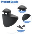 4set Glass Shelf Bracket Wood Glass Holder Support Wall Mount Powder Coated Adjustable Shelves Clamp For 3-16mm 0 12 63 Black